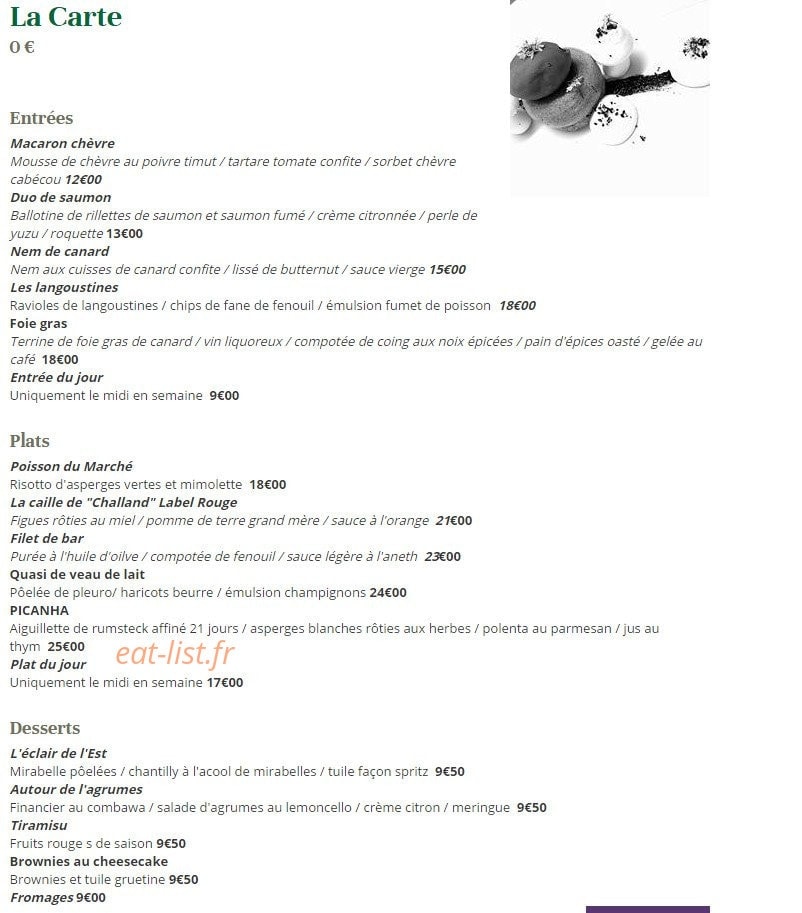 L'aubergade — carte page 1