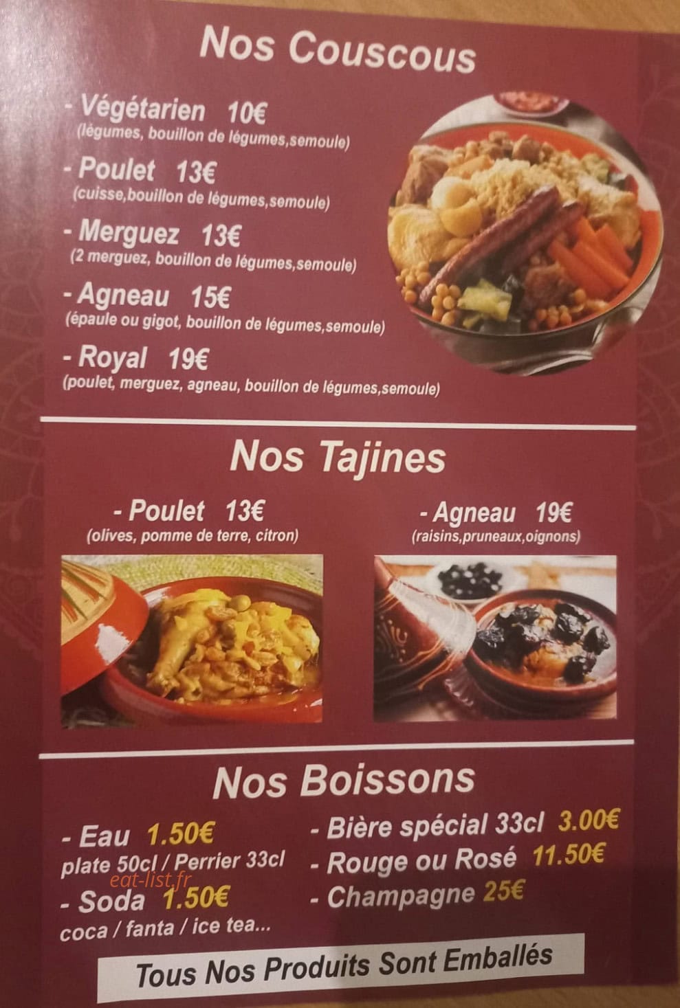 L'Oriental — carte page 2
