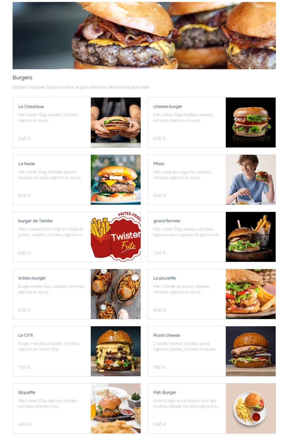 Twister Frite — carte page 3