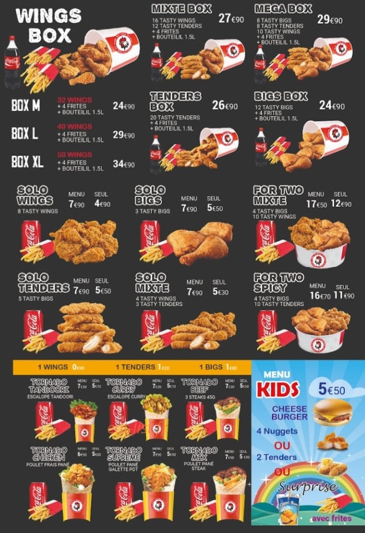 Best Chicken — carte page 4