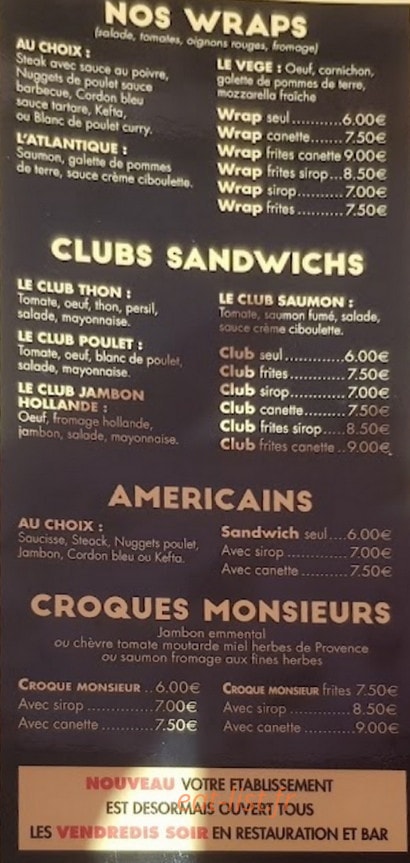 Burger Café — carte page 3