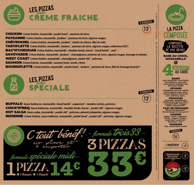 C Pizza — carte page 3