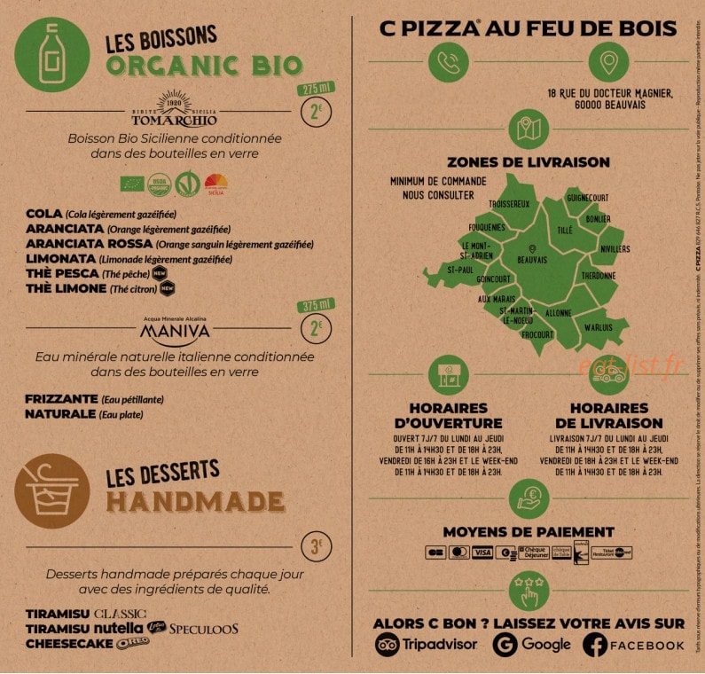 C Pizza — carte page 4