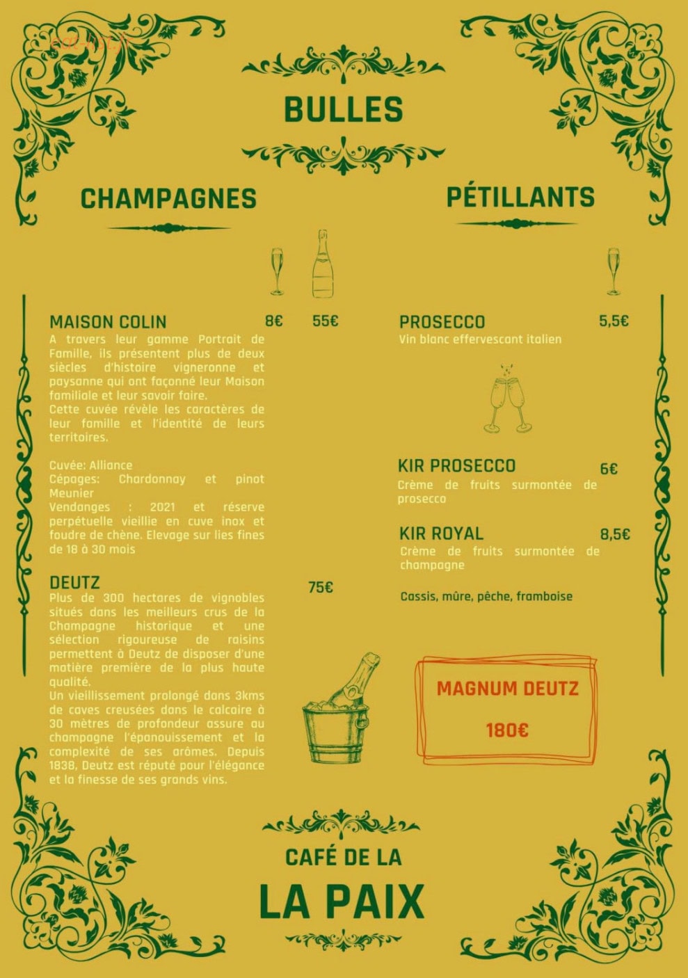 Café de La Paix — carte page 4