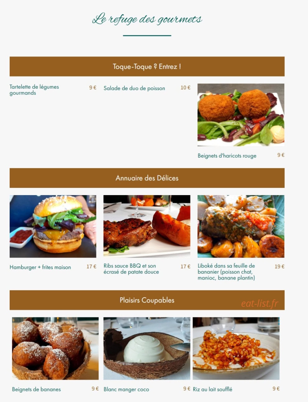 Chez Mamoune — carte page 2