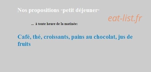 Chez Tony — carte page 1
