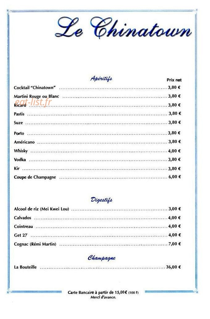 China town — carte page 1
