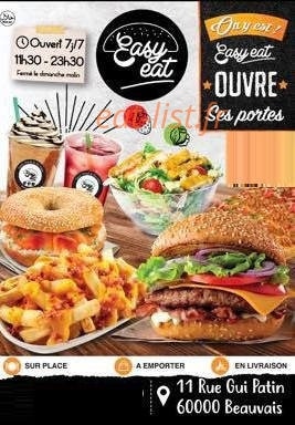 Easy Eat — carte page 1
