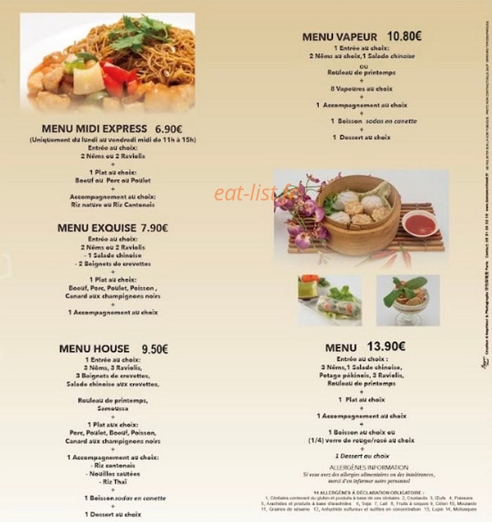 Exquise House — carte page 4