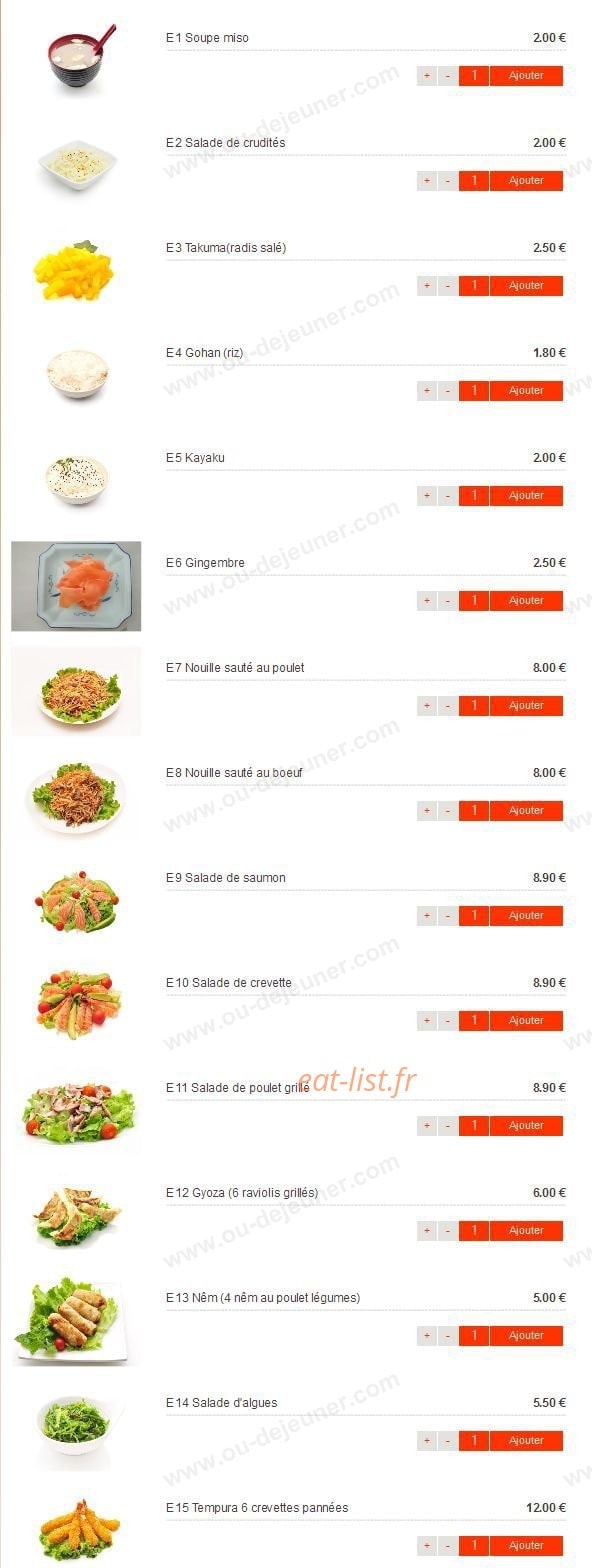 Itto Sushi — carte page 7