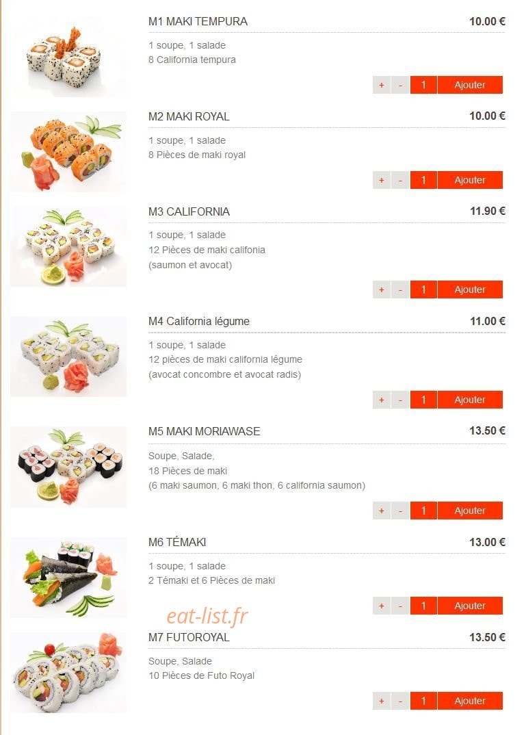 Itto Sushi — carte page 4