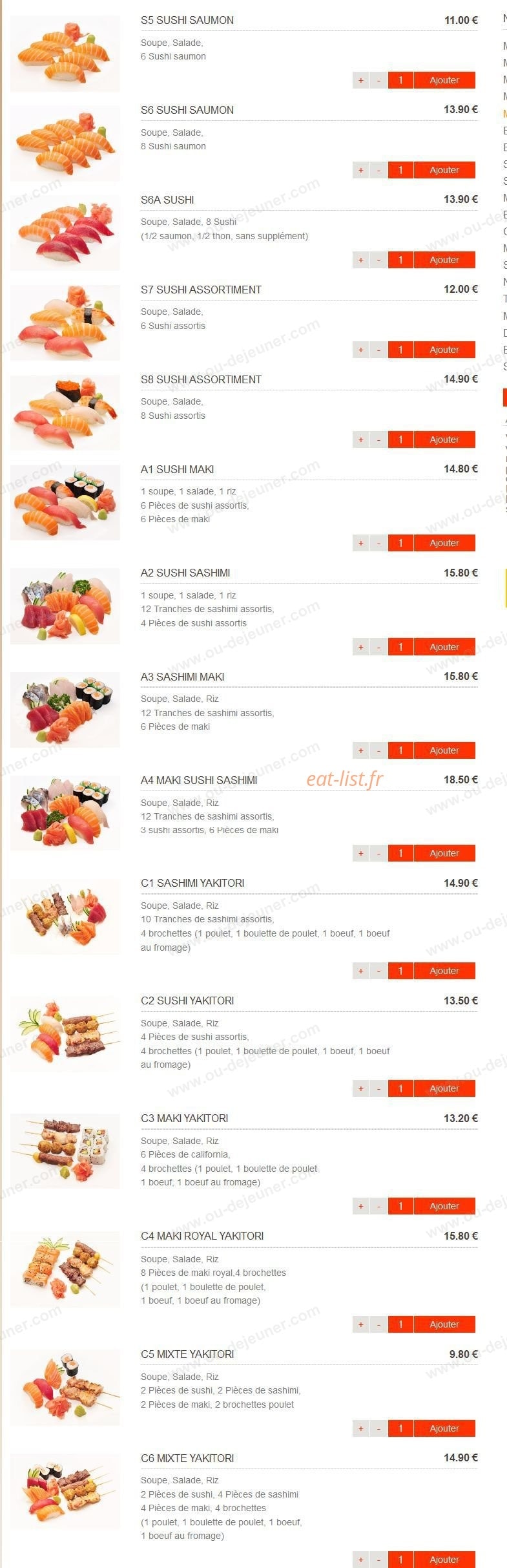 Itto Sushi — carte page 5