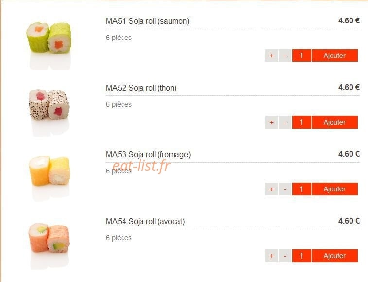 Itto Sushi — carte page 14