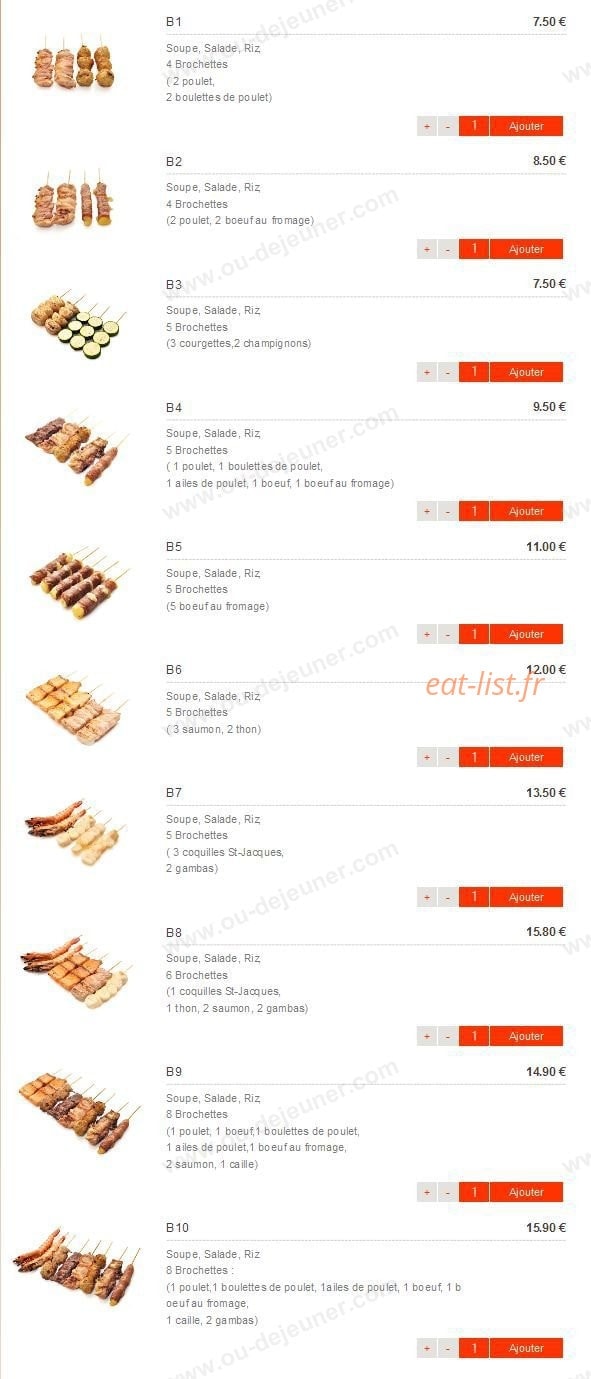 Itto Sushi — carte page 2