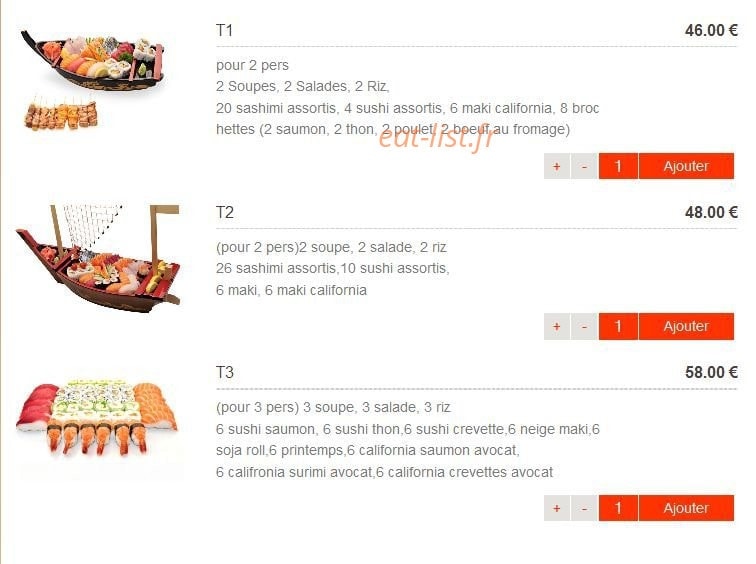 Itto Sushi — carte page 17