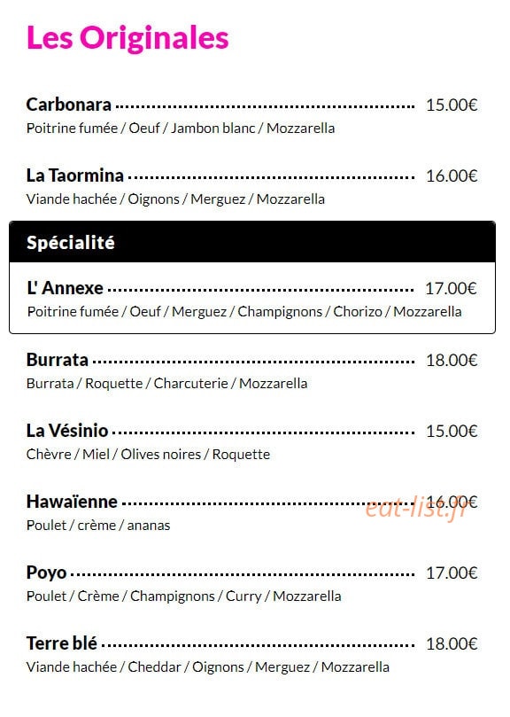 L'Annexe de Chez Ludo — carte page 4