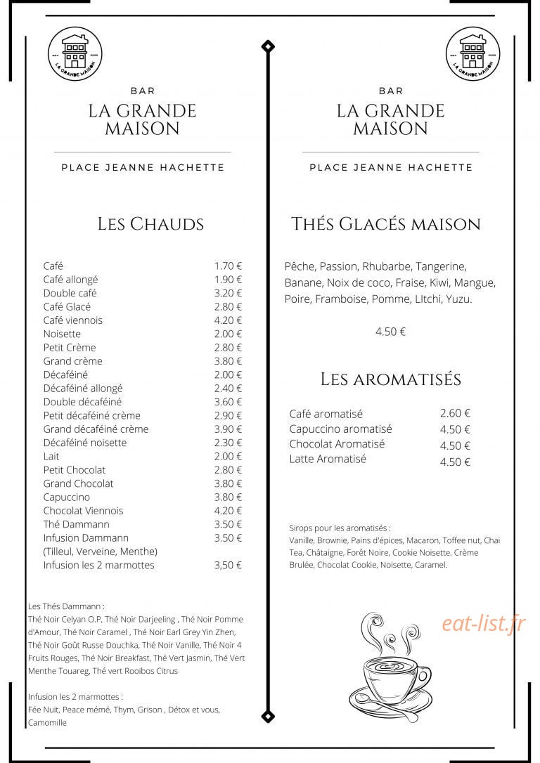 La Grande Maison — carte page 2