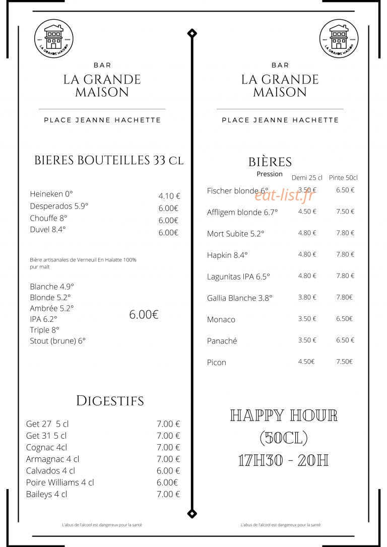La Grande Maison — carte page 4