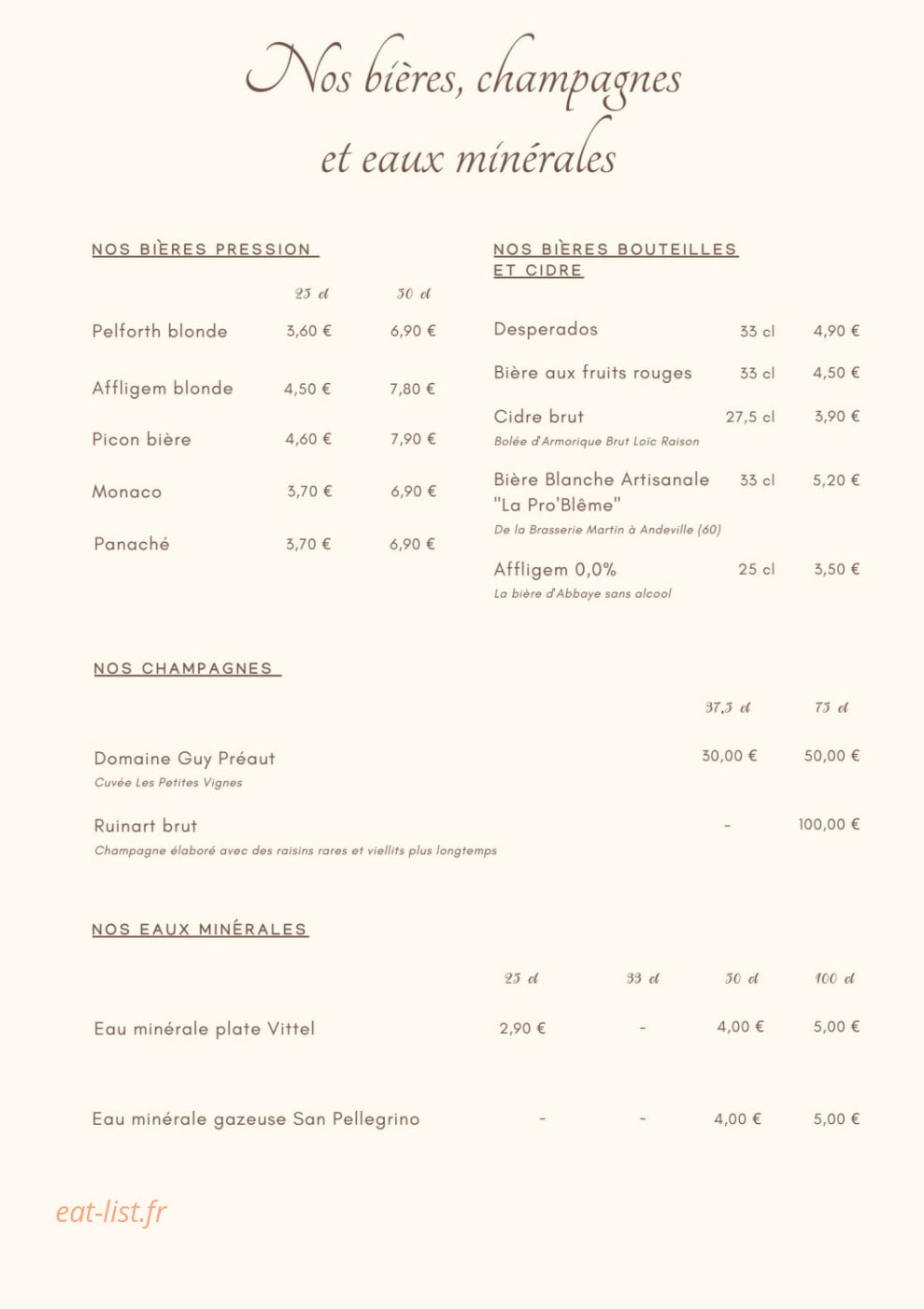 La Table du 13 — carte page 5