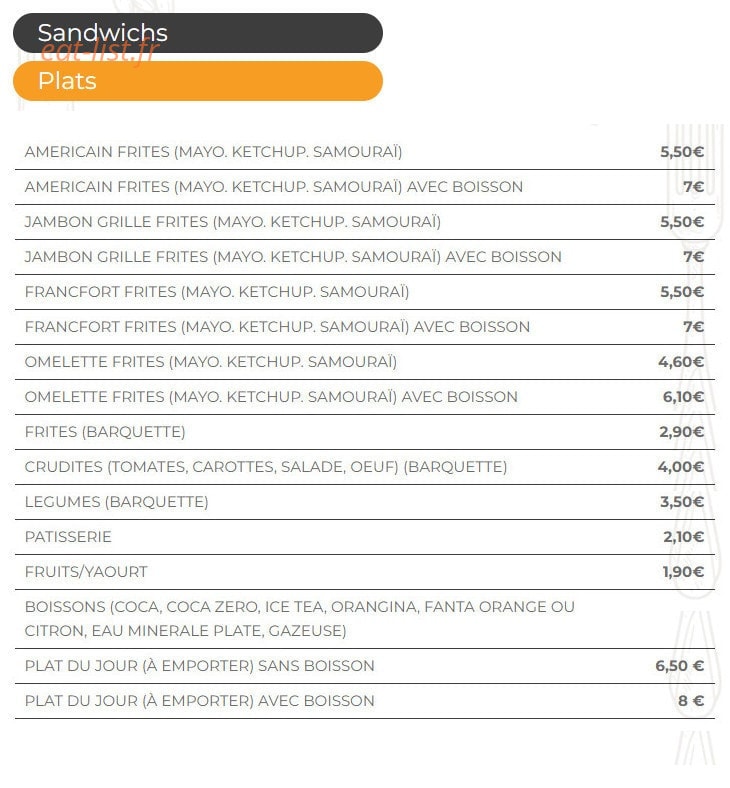 La table du 60 — carte page 1