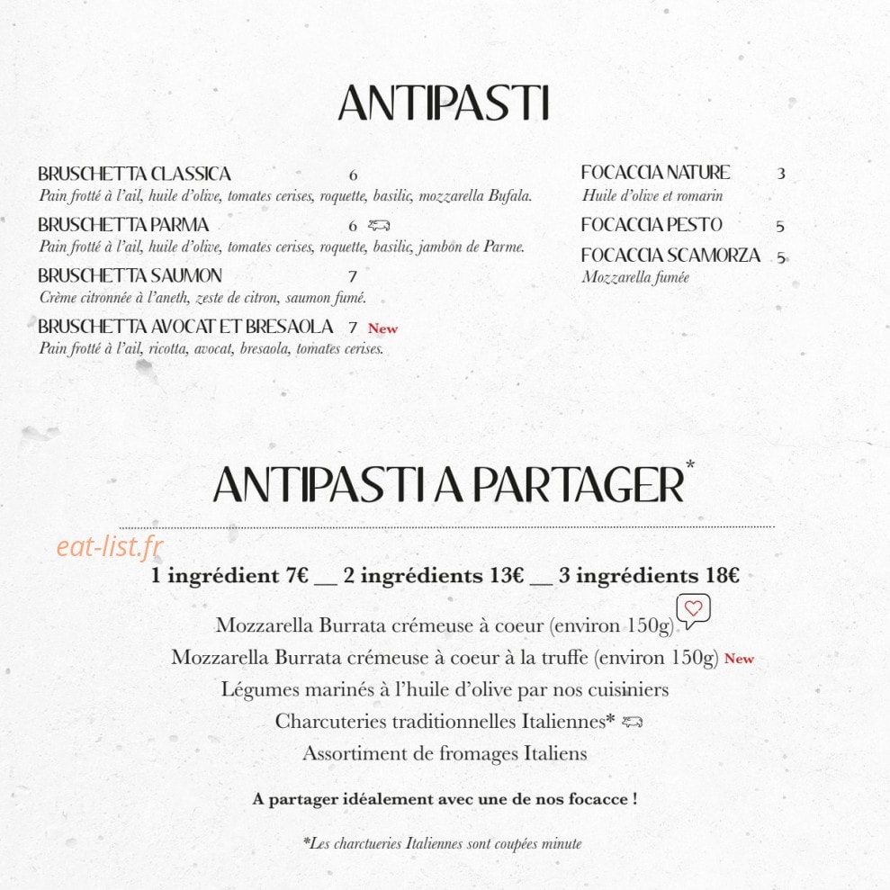 Le Comptoir Italien — carte page 2
