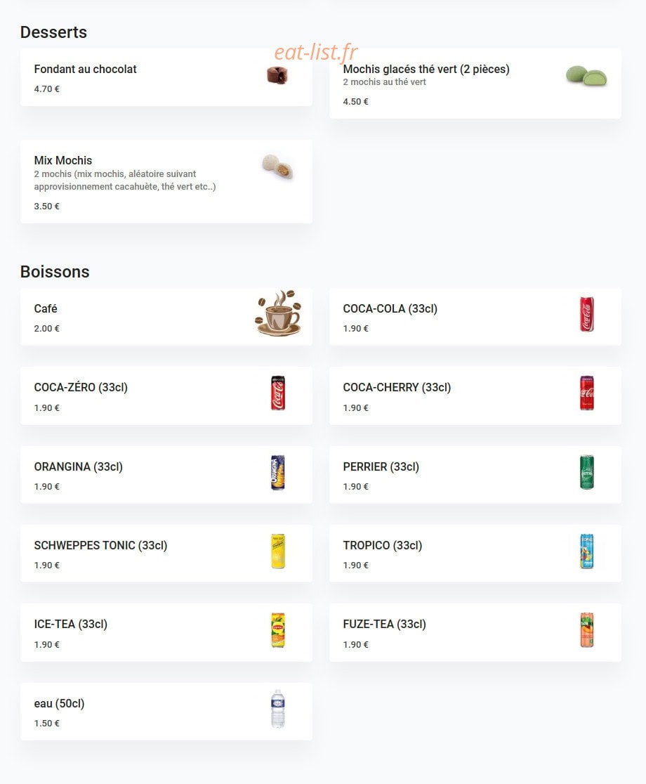 Le Kyoto — carte page 7