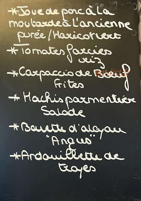 Le Quinze — carte page 1