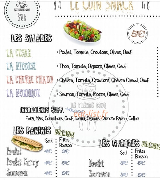 Le trente cinq — carte page 4