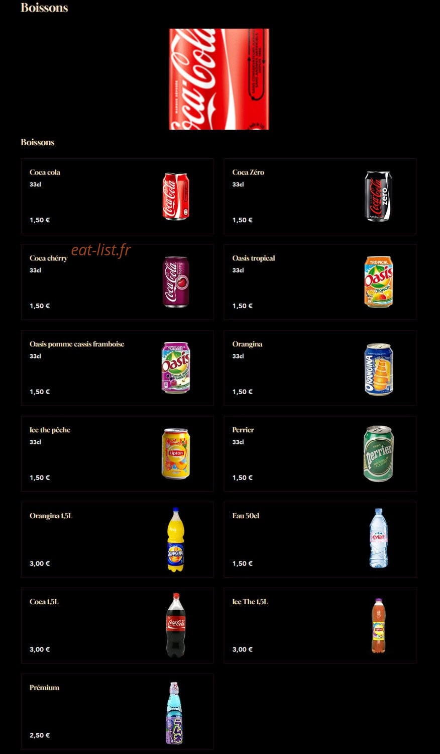 Miam Jap x Thai — carte page 17