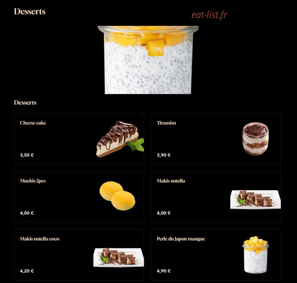 Miam Jap x Thai — carte page 18
