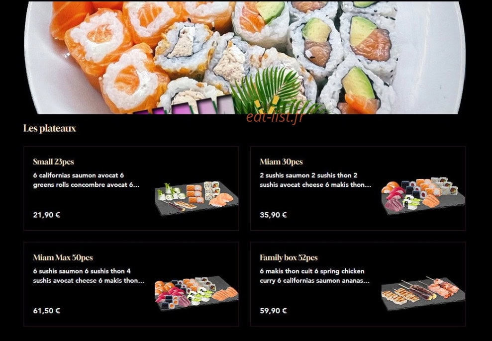 Miam Jap x Thai — carte page 20