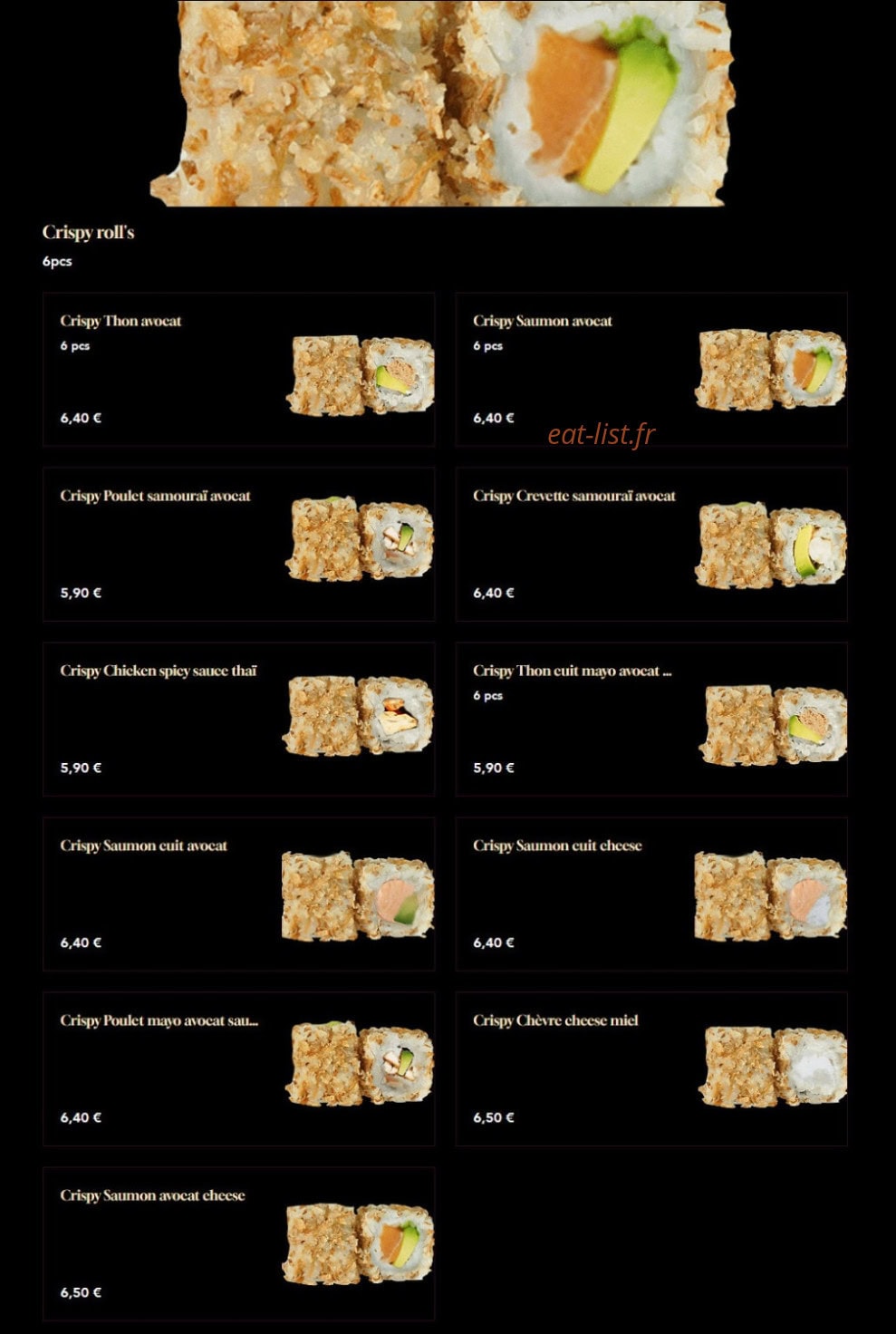 Miam Jap x Thai — carte page 7