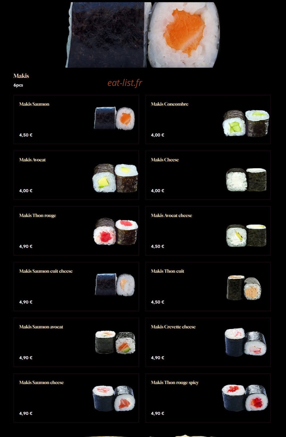 Miam Jap x Thai — carte page 11