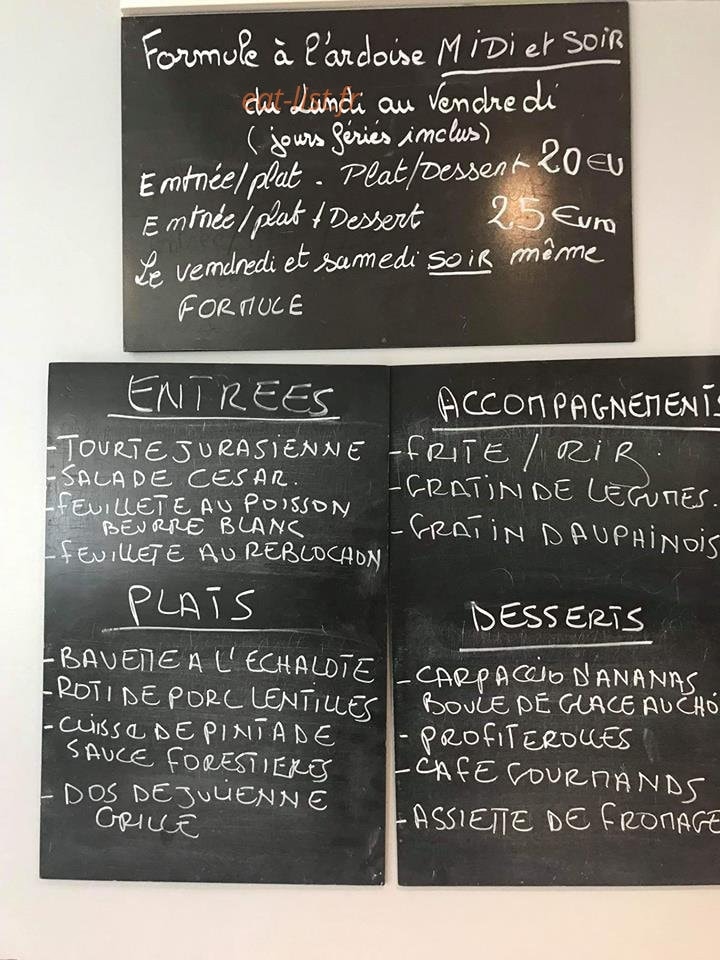 Ô Saveurs d'Isabelle — carte page 1