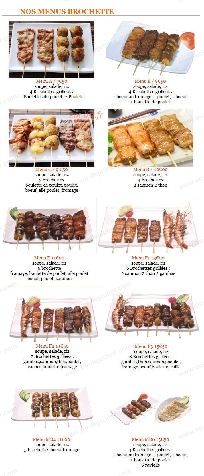 Ooyuki Sushi — carte page 3