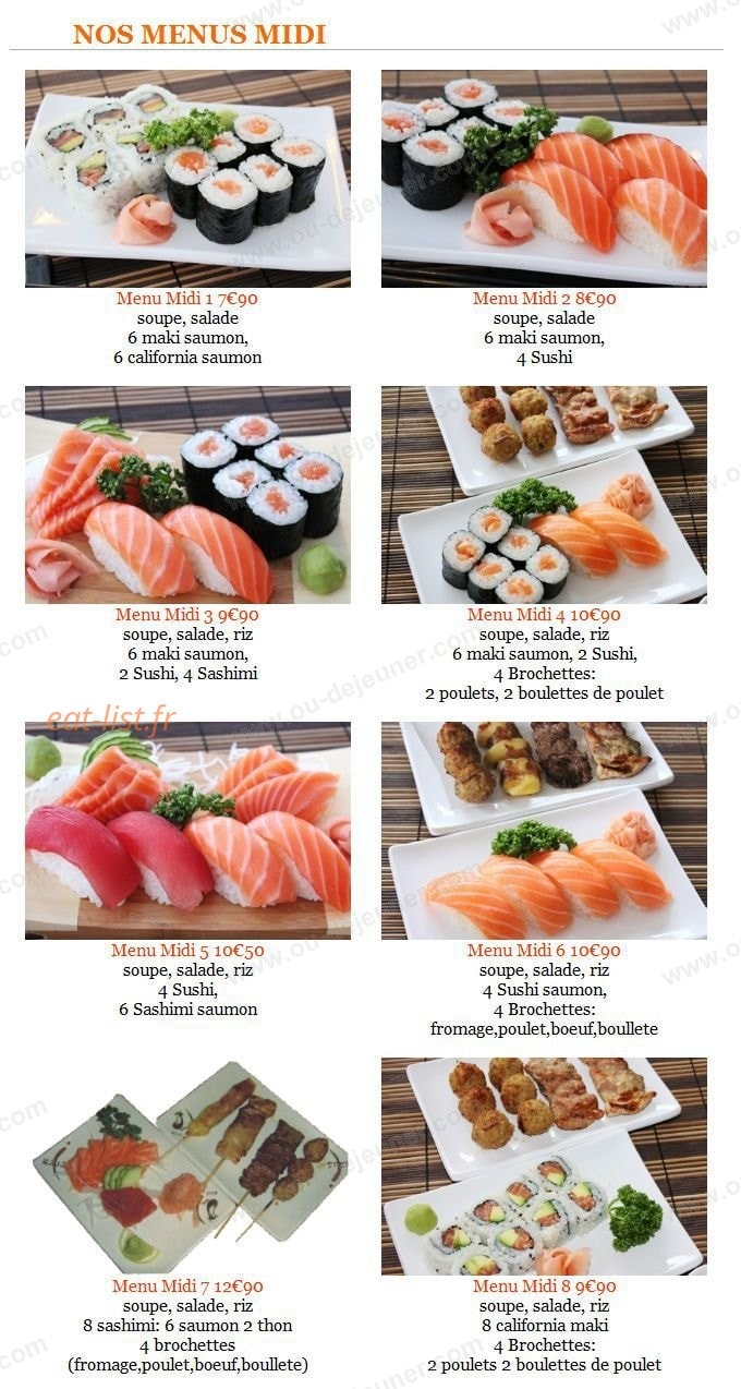 Ooyuki Sushi — carte page 2