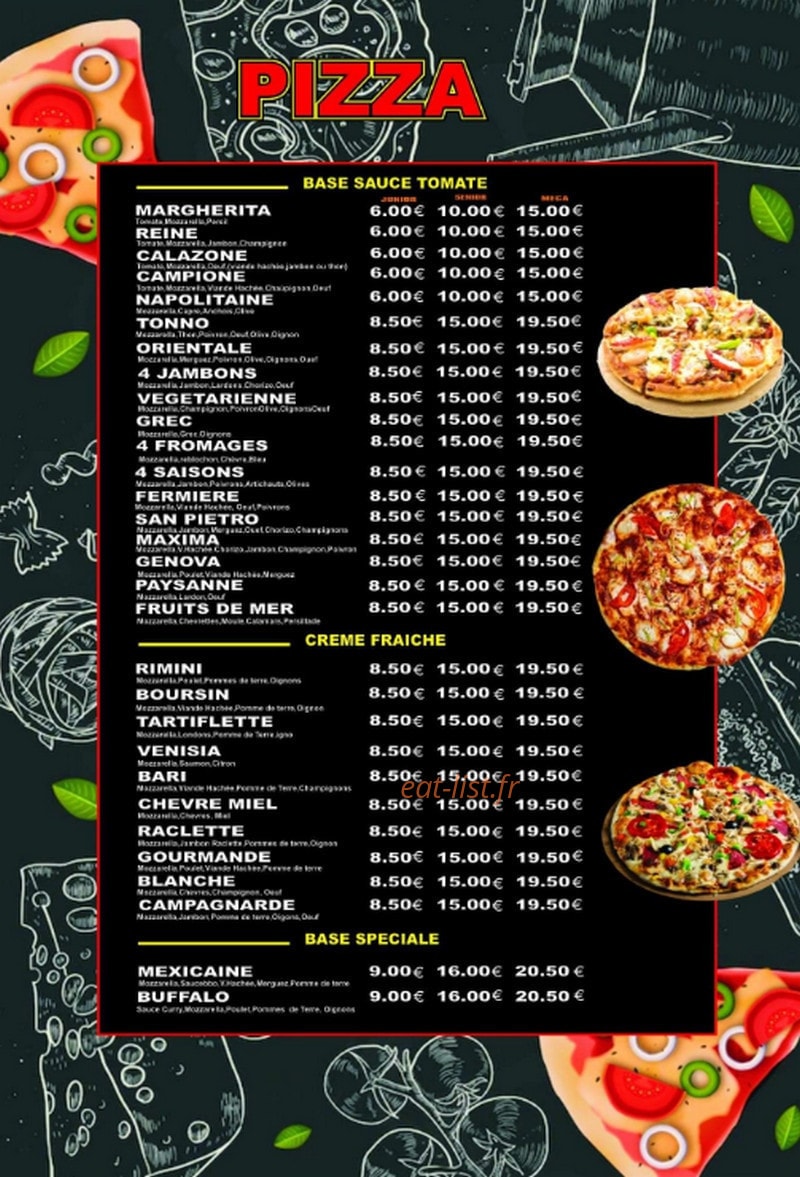 Perfecto Pizza — carte page 2