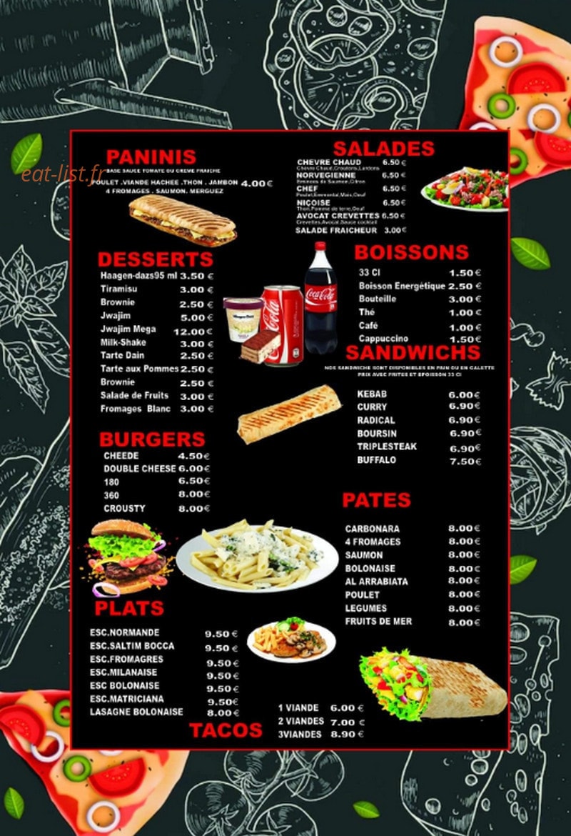 Perfecto Pizza — carte page 3