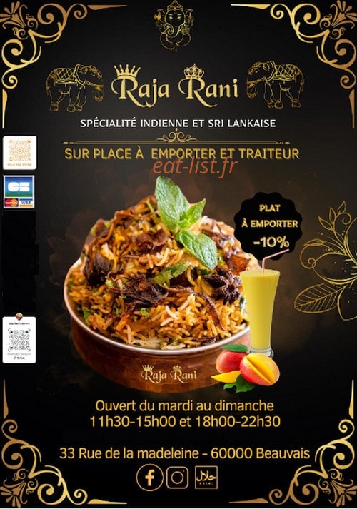 Raja Rani Indienne — carte page 1