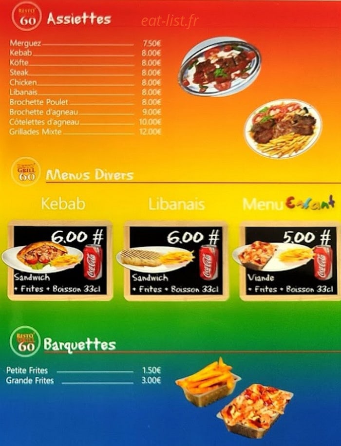 Resto Grill 60 — carte page 3