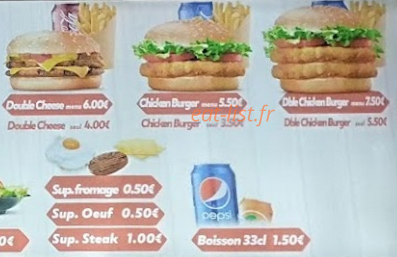 Sandwicherie Ben Burger — carte page 4