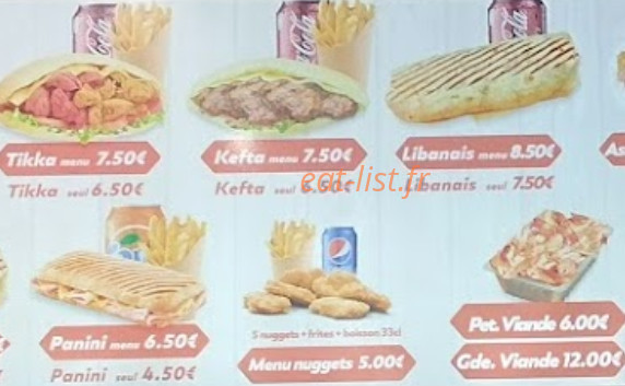 Sandwicherie Ben Burger — carte page 2