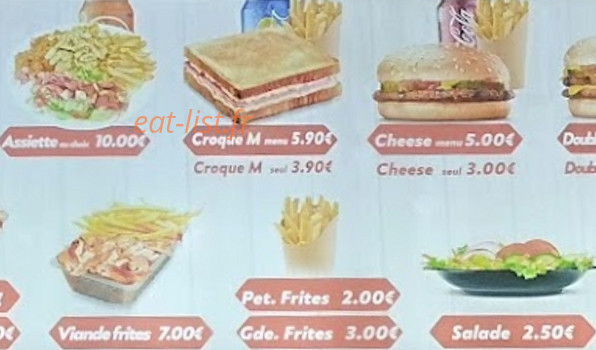 Sandwicherie Ben Burger — carte page 3