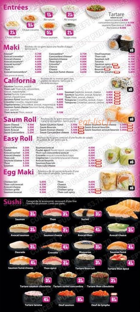 Sushi Tori — carte page 2