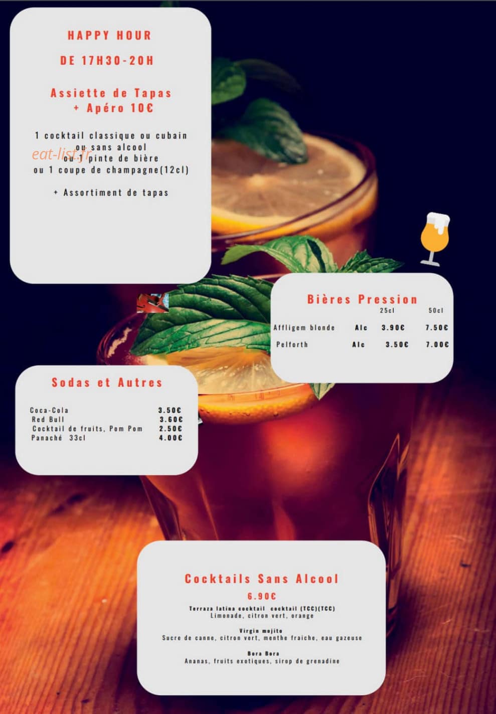 Terraza Latina — carte page 9