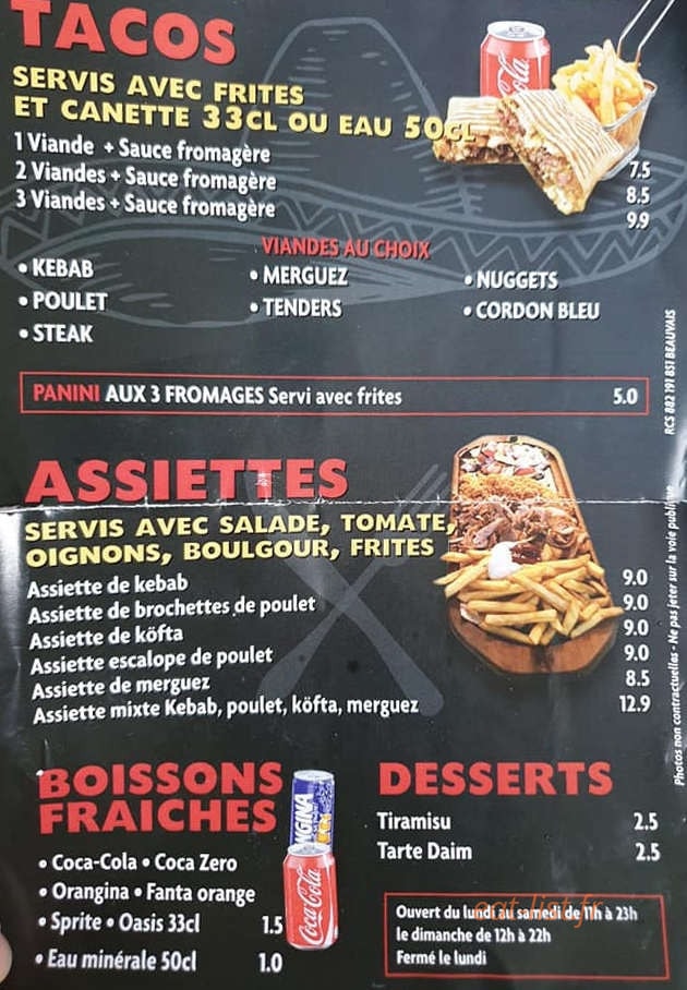 Toro Grill — carte page 2