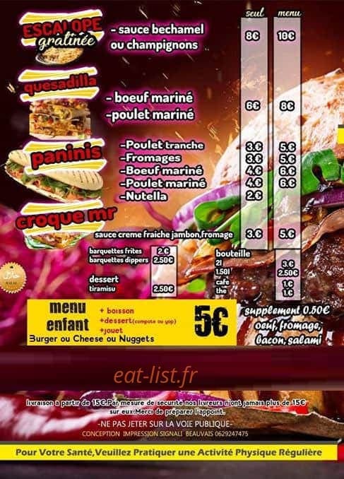 Win burgers — carte page 4