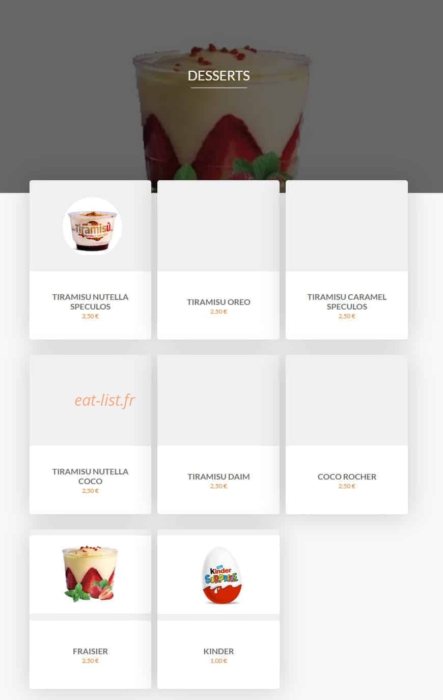 Bim's Fried — carte page 8