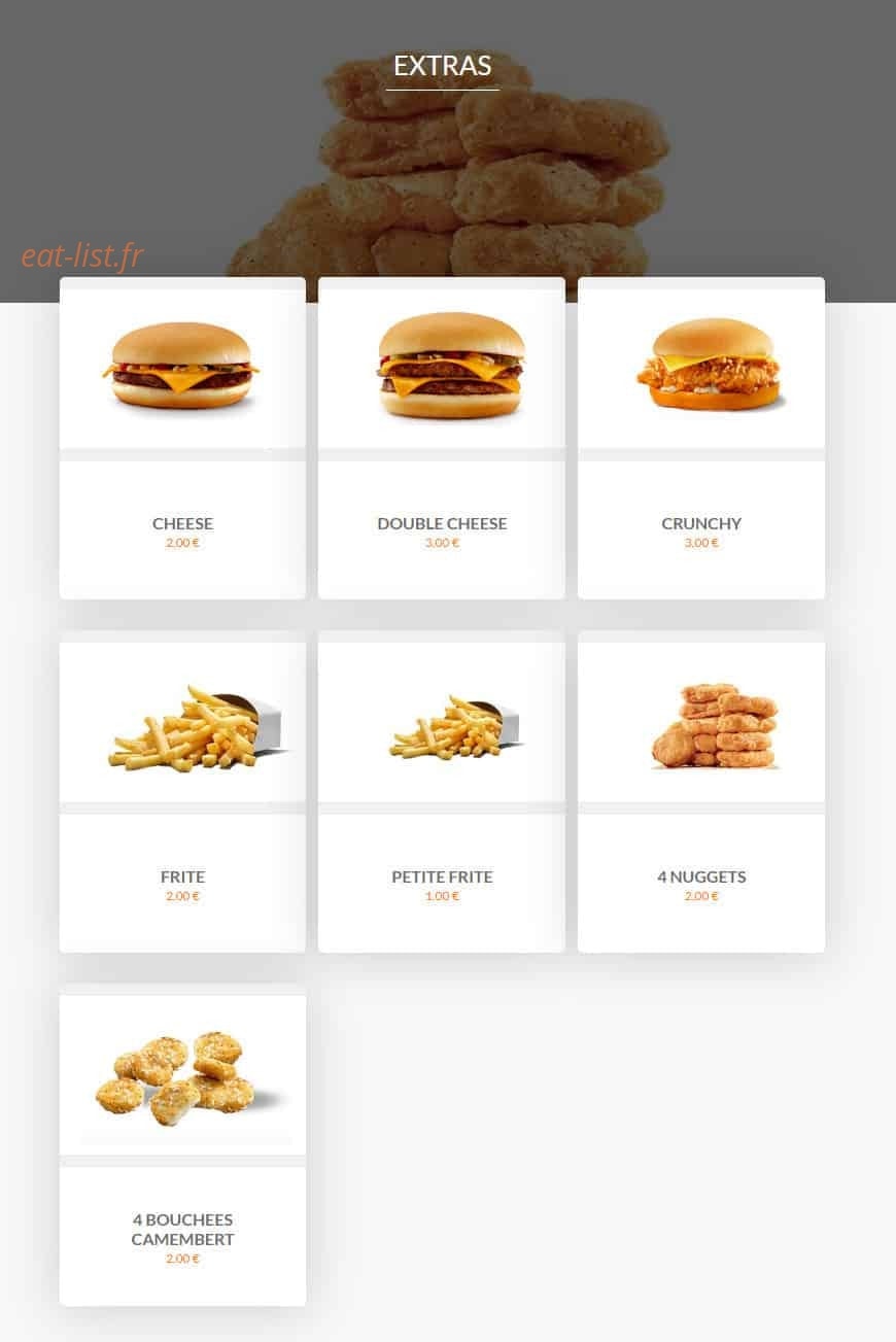 Bim's Fried — carte page 7