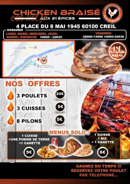 Chicken braisé aux 21 épices — carte page 1